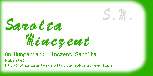 sarolta minczent business card